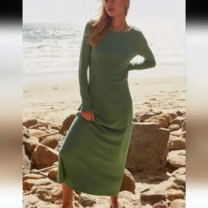 Free People - Aubre Open-Back Essential Maxi Dress Mermaid Green